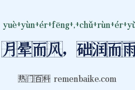 月晕而风，础润而雨是什么意思的图片